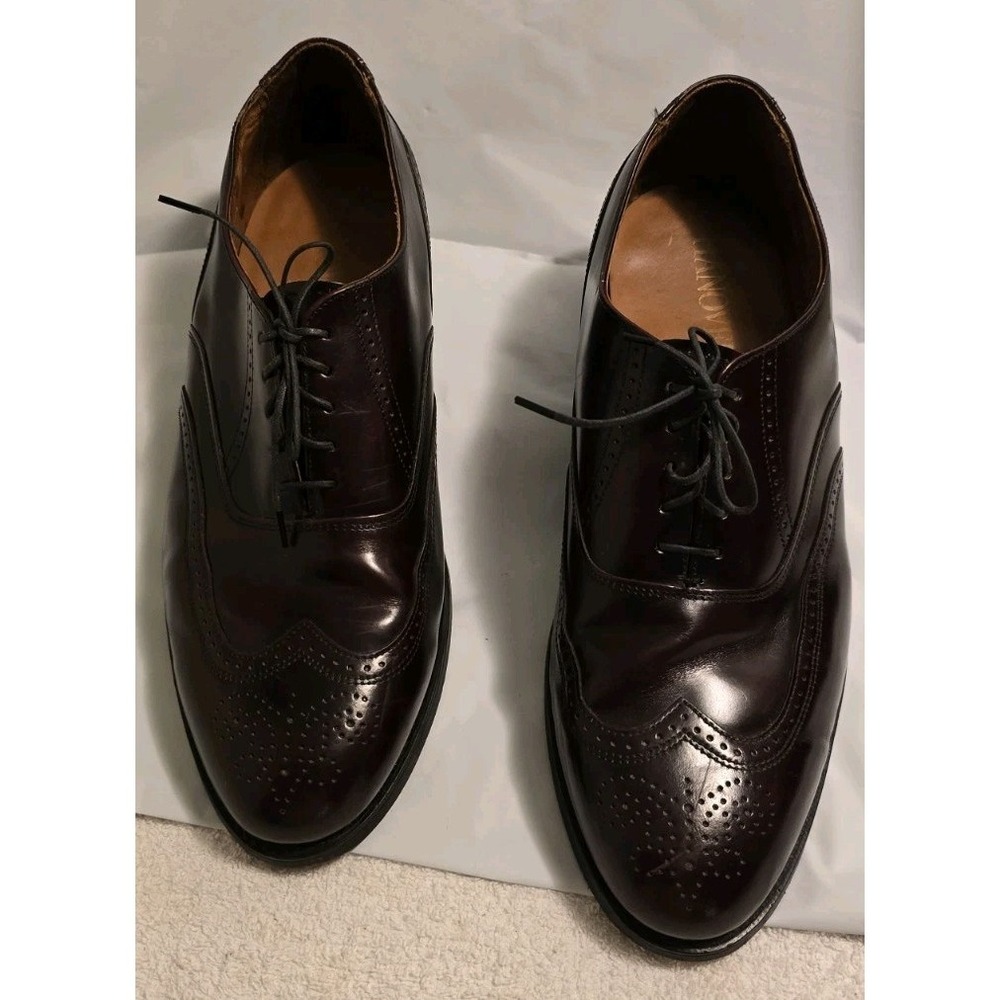 Hanover Comfort‎ Plus Vintage  Men's Leather Wingtip Shoes Sz 11  Made In USA